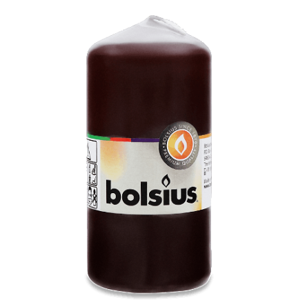 Свічка Bolsius циліндрична темно-бордова 120/60 мм