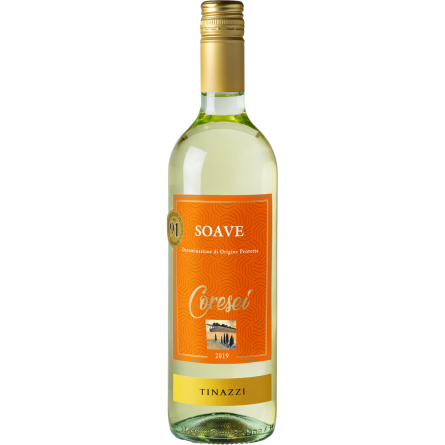 Вино Coresei Soave DOP біле сухе 12% 0,75л