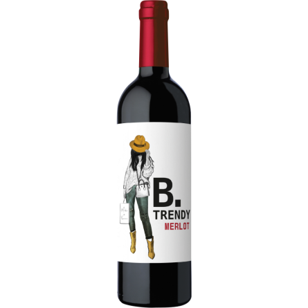Вино B.Trendy Merlot красное сухое 12% 0.75 л