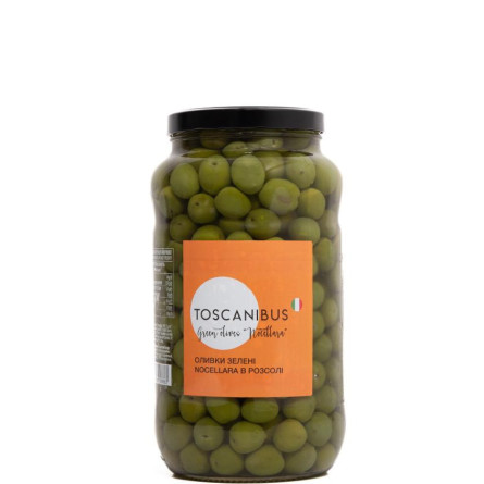 Оливки зелені з кісточкою Ночелара, Toscanibus, 290г