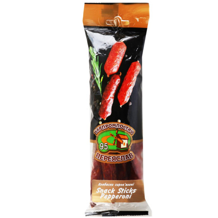 Ковбаски Укрпромпостач-95 Snack Sticks Pepperoni сиров'ялені 100г slide 1