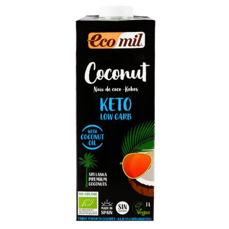 Молоко кокосове Eco Mil Кето Біо 1л