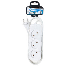 Подовжувач Electraline 3 розетки 1,5м mini slide 1