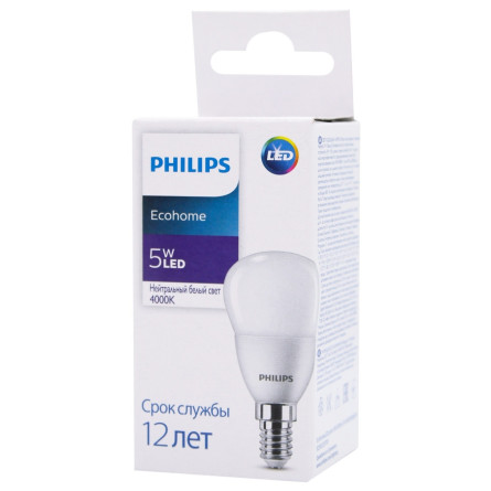 Лампа Philips Ecohome LED Lustre світлодіодна 5W E14 4000К