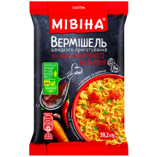 Вермишель МИВИНА® со вкусом куриного бульона с овощами и зеленью острая 59,2г mini slide 1