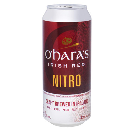 Пиво O'Hara's Irish Red Nitro полутемное 4,3% 0,44л
