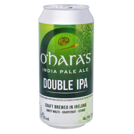 Пиво O'Hara's Double IPA полутемное 7,5% 0,44л