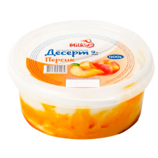 Десерт Мілкін Персик сметанний 9% 400 г mini slide 1
