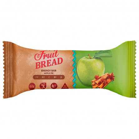 Батончик энергетический Сладкий мир Фруктовый хлеб Яблочный пирог 60г slide 1