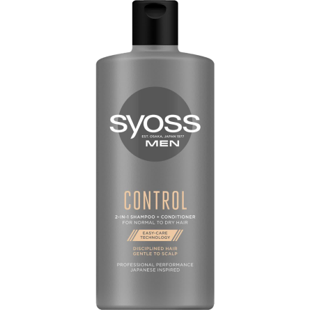Шампунь-кондиціонер SYOSS Men Control для нормального і сухого волосся для чоловіків 440 мл slide 1