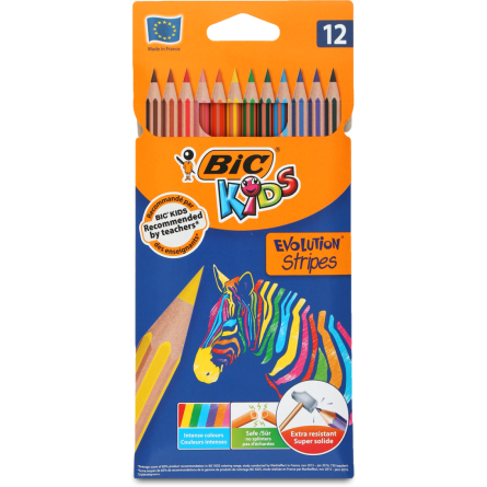 Набір олівців Bic Кідс Evolution Stripes 12 шт slide 1