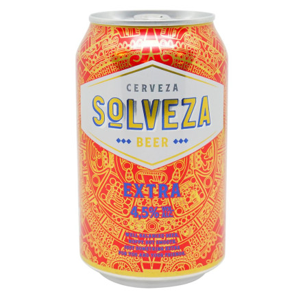 Пиво Solveza Extra світле 4,5% 0,33л slide 1