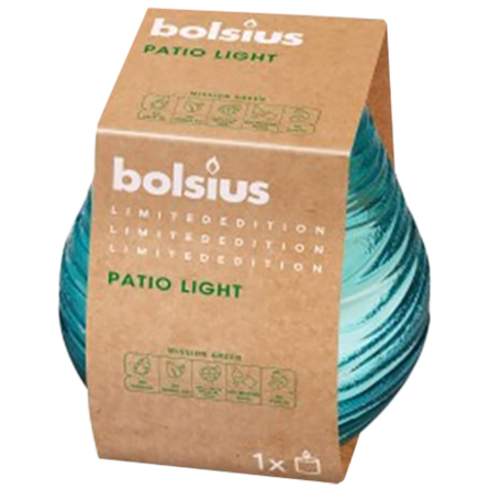 Свічка в склi Bolsius Patiolight 186757 см колір небо 9.1