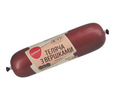 Ковбаса Глобино Теляча з вершками вищого гатунку 400 г mini slide 1