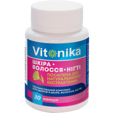 Вітаміни Vitonika шкіра, волосся, нігтіу капсулах 30 таблеток mini slide 1