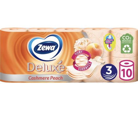 Папір туалетний Zewa Deluxe Cashmere Peach 3-х шаровий персиковий 10 шт