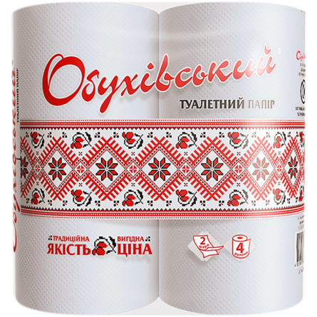 Туалетний папір Обухівський 2-шаровий 4 шт.