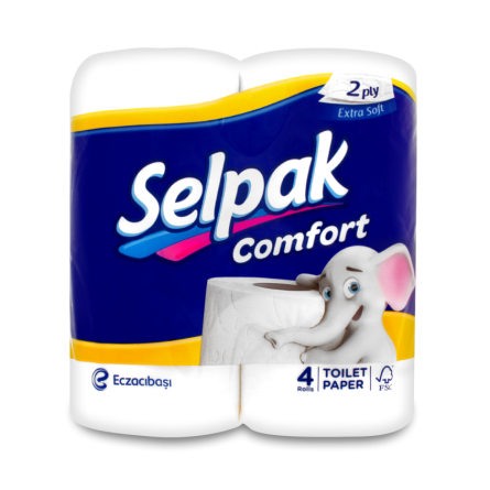 Папір туалетний Selpak Comfort двошаровий 4 шт