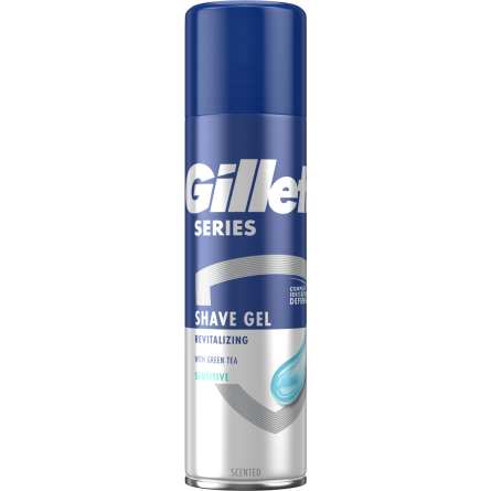 Гель для бритья Gillette Series Revitalizing Sensitive Питательный с экстрактом зеленого чая 200 мл