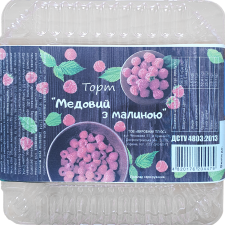 Торт Союз Кондитер Медовий з наповнювачем Малина 450г mini slide 1