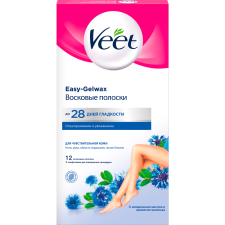 Восковые полоски для депиляции Veet для чувствительной кожи 12 шт mini slide 1