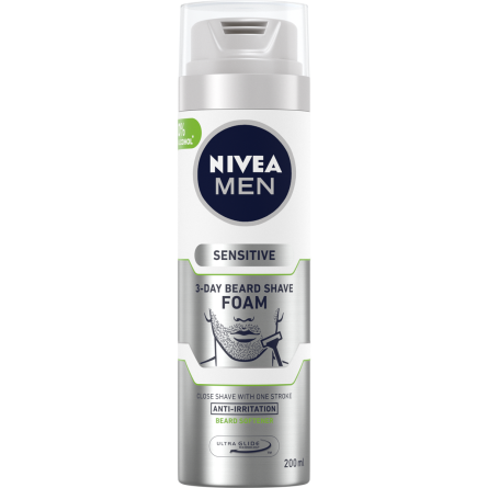 Пена для бритья Nivea Men 3-дневной щетины для чувствительной кожи, 200 мл