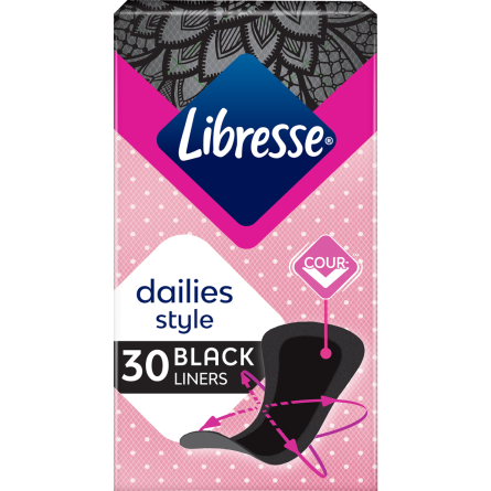 Прокладки щоденні Libresse Daily Fresh Normal Black 30 шт