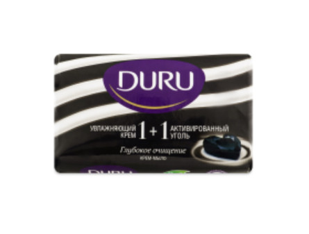 Крем-мыло Duru 1+1 Активированный уголь 80 г slide 1