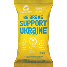 Морозиво Три Ведмеді Be brave support Ukraine ваніль 80 г mini slide 1