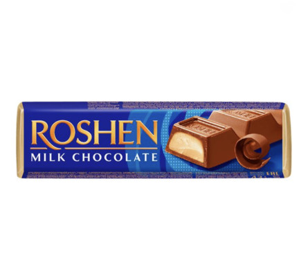 Батончик Roshen шоколадний з начинкою крем-брюле 43 г slide 1