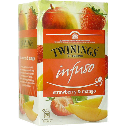 Чай Twinings фруктовая клубника-манго 20 х 2 г