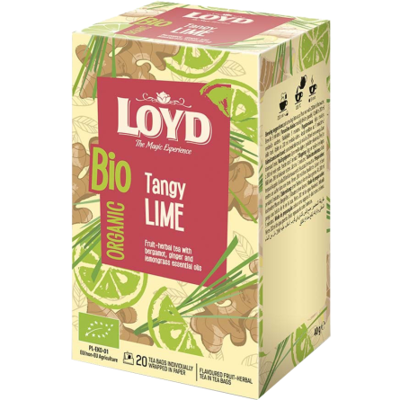 Чай Loyd Bio Яскравий Лайм фруктово-трав'яний 20 х 2 г slide 1