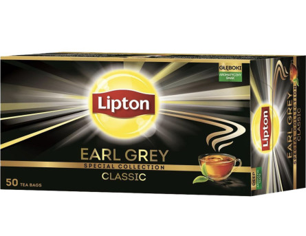 Чай Lipton Earl Grey чорний з ароматом бергамота 50 х 1.5 г