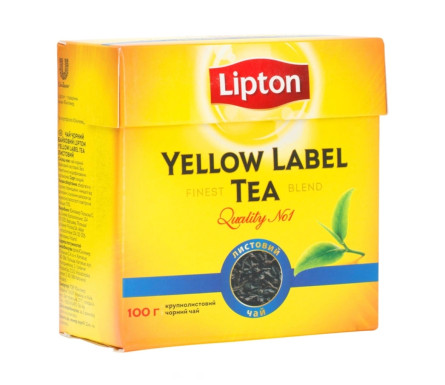 Чай Lipton Yellow Label черный 100 г