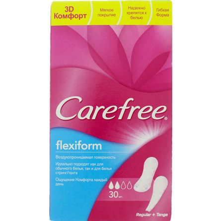 Прокладки ежедневные Carefree flexiform 30 шт.