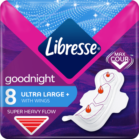 Прокладки гигиенические Libresse Ultra Large+ Goognight 8 шт.