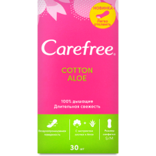 Прокладки щоденні Carefree Cotton Aloe 30 шт. mini slide 1