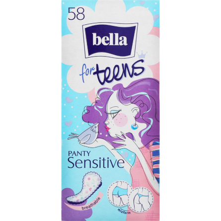 Прокладки ежедневные Bella for Teens Panty Sensitive 58 шт.