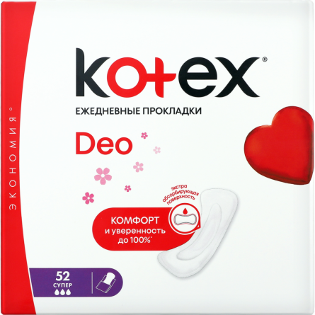 Прокладки ежедневные Kotex Deo Ультратонкие ароматизированные 56 шт.