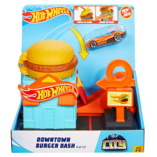 Ігровий набір Hot Wheels Пригоди у бургерній mini slide 1