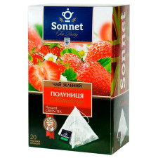 Чай зелений Sonnet Tea Poetry з полуницею 20шт 40г mini slide 1