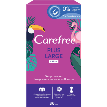 Прокладки щоденні Carefree Plus Large Fresh 36 шт.