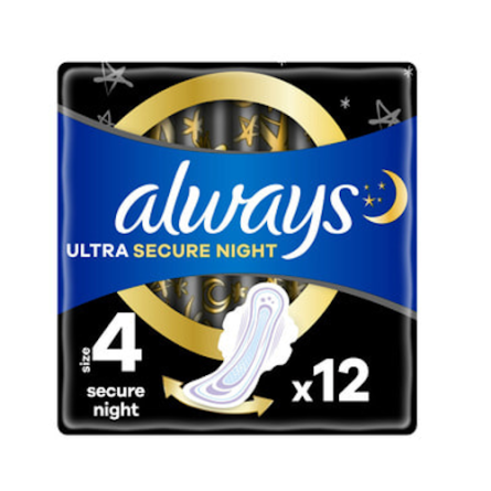 Прокладки гігієнічні Always Ultra Secure Night ароматизовані 6 шт.