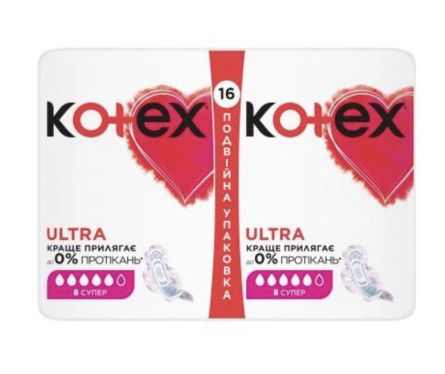 Прокладки гігієнічні Kotex Ultra Супер 16 шт.