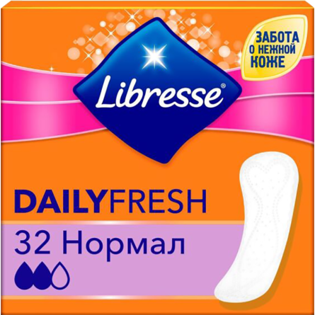 Прокладки ежедневные Libresse Dailyfresh Normal 32 шт.