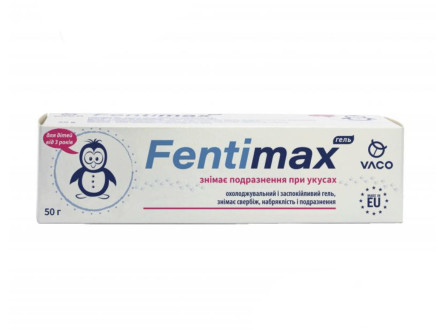 Гель після укусів комах Vaco Fentimax охолоджувальний для дітей від 3 років 50 г