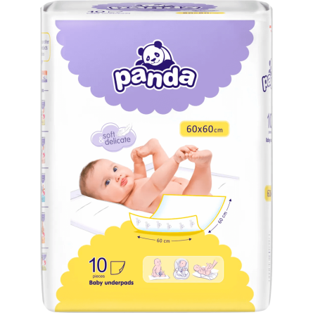Пеленки детские Panda Bella 60х60 см 10 шт slide 1