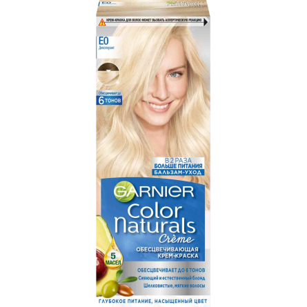 Крем для волосся знебарвлюючий Color Naturals Супер блонд №Е0 Garnier slide 1