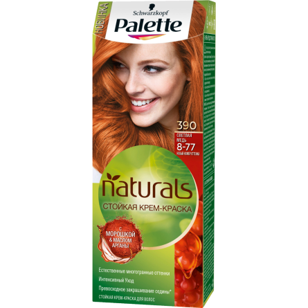 Крем-фарба для волосся Palette Naturals Фітолінія 8-77 (390) світла мідь slide 1