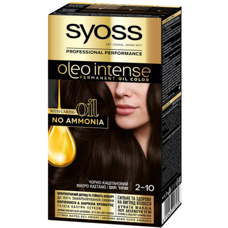 Фарба для волосся Syoss Oleo Intense 2-10 Чорно-каштановий slide 1